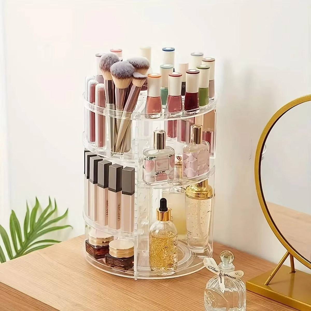 360° Rotating Makeup Organizer